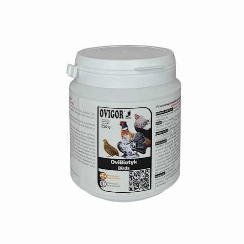 OviBiotyk Birds- przywraca i stabilizuje florę bakteryjną jelit dla ptaków ozdobnych: gołębi, kur, perlic, przepiórek, pawi, indyków.jpg